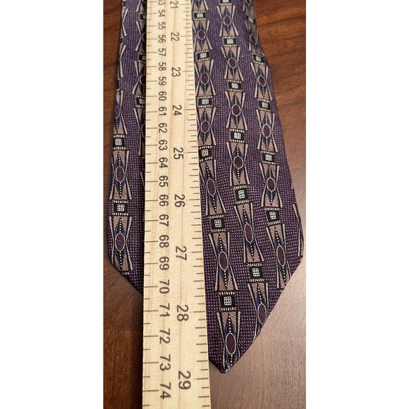 Stafford Executive, Purple, 100% Imported Silk, Men’s Neck Tie, Made In Usa - Picture 5 of 9